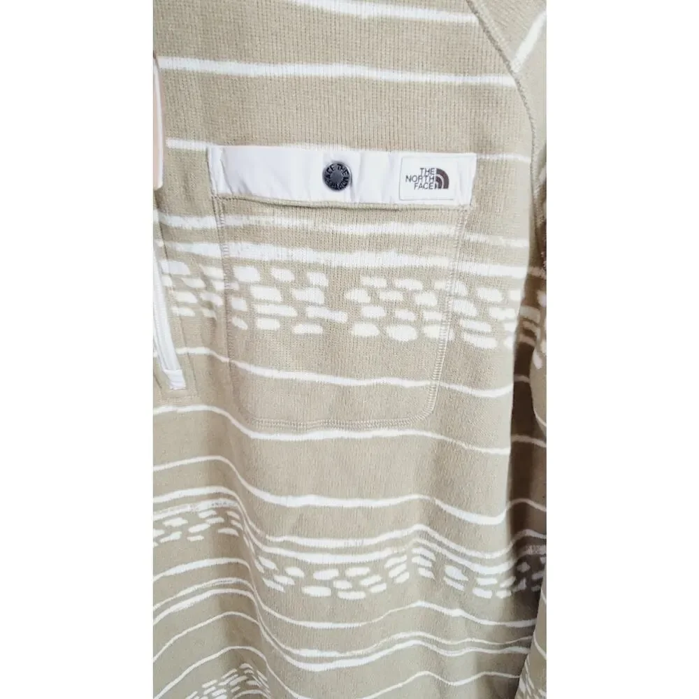 The North Face Gordon Lyons ¼-Zip in Kipling Tan Stripe, sz XXL